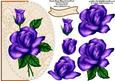Purple Roses Shaped Card Front