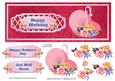 A Floral Cuppa Dl Card Front