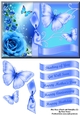 Blue Roses and pearls with Butterflies (2)
