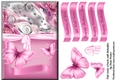 Pink Swirls and Pearls with Butterflies