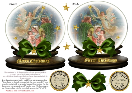 Small Religious Snow Globe for Christmas #1