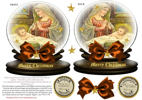 Small Religious Snow Globe for Christmas #2