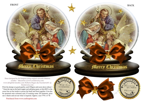 Small Religious Snow Globe for Christmas #3
