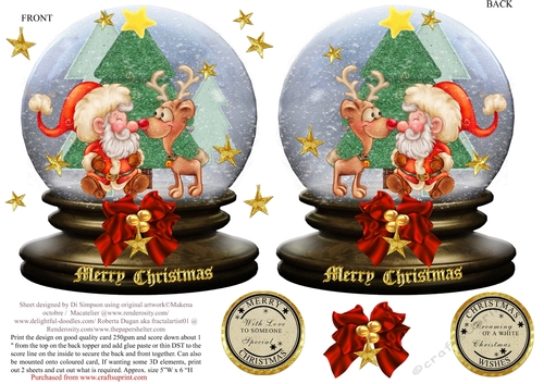 Small  Snow Globe for Christmas #6