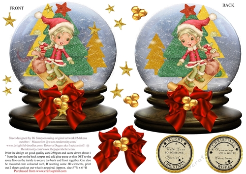 Small  Snow Globe for Christmas #7
