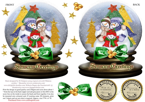 Small  Snow Globe for Christmas #8