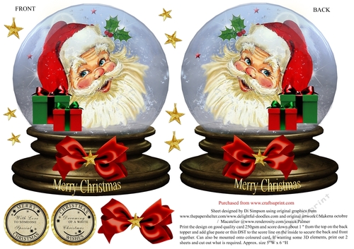 Small  Snow Globe for Christmas #16