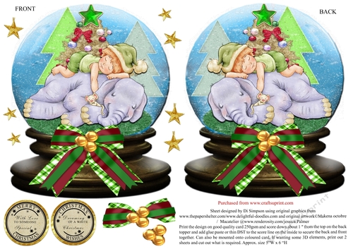 Small  Snow Globe for Christmas #17