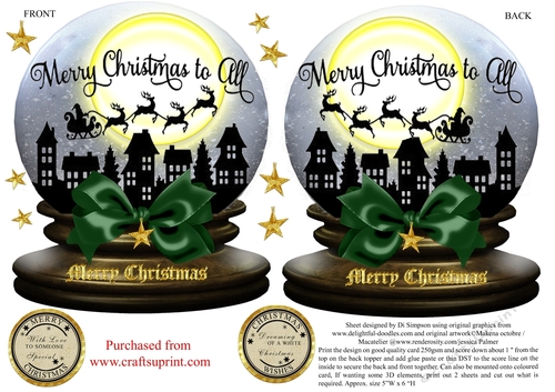 Small  Snow Globe for Christmas #20