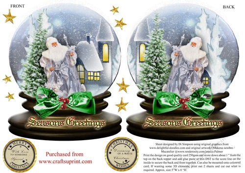 Small  Snow Globe for Christmas #22