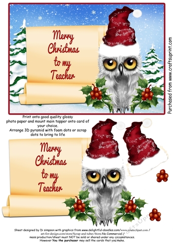 Merry Christmas to My Teacher  # 3