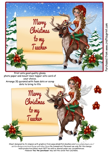 Merry Christmas to My Teacher  # 4