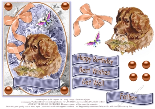 Vintage Dog for lots of occasions #8