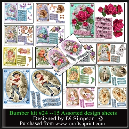 Bumber kit - 15 sheets of varies designes
