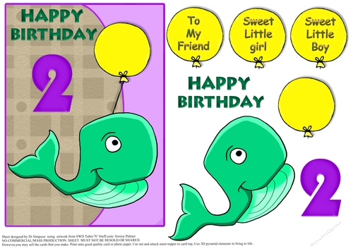 Happy Birthday for 2 yrs- Whale