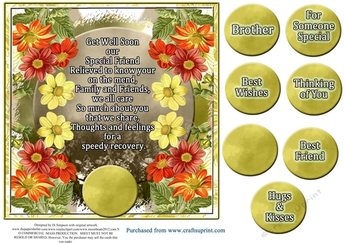 Floral Get Well Soon Verse #2