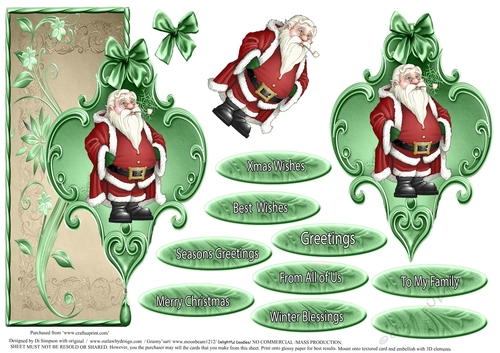 Christmas Santa Over the Edge #6