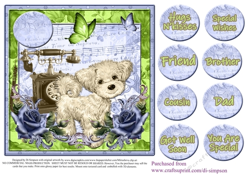 Cute Puppy Topper for lots of occasions #2