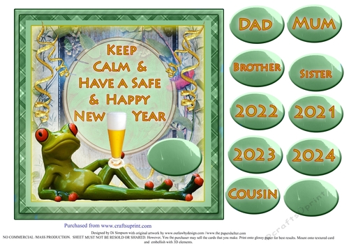 Happy New Year / USE Blank tab for current Year.