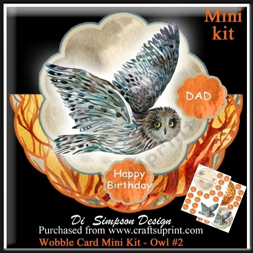 Wobble Card Mini Kit - Owl for lots of occasions #2