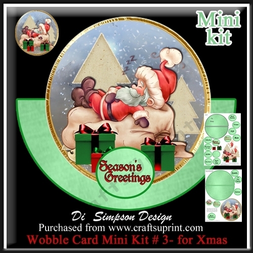 Wobble Card Mini Kit # 3- Xmas Santa