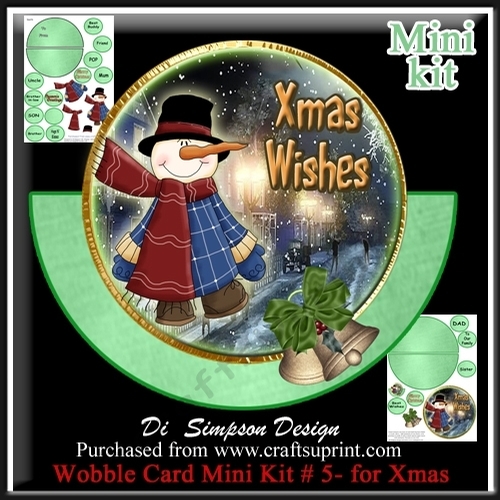 Wobble Card Mini Kit # 5- Xmas Scene