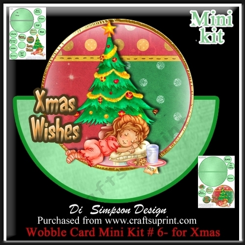Wobble Card Mini Kit # 6- Xmas Scene