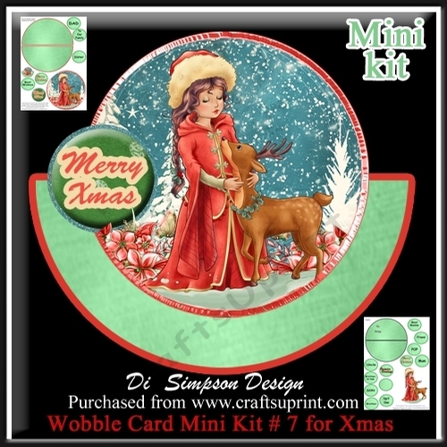 Wobble Card Mini Kit # 7- Xmas Scene