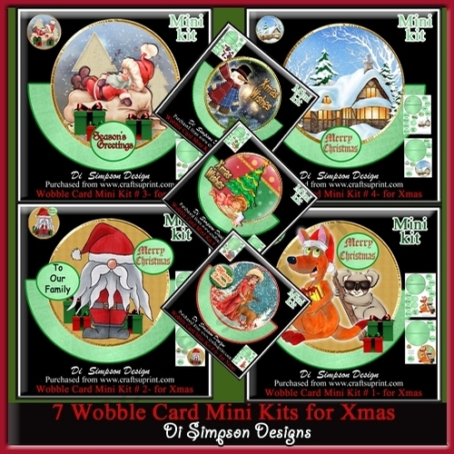 Bumper kit - 7 Xmas Wobbly/Rocker designs