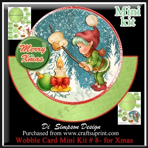 Wobble Card Mini Kit # 8- Xmas Scene
