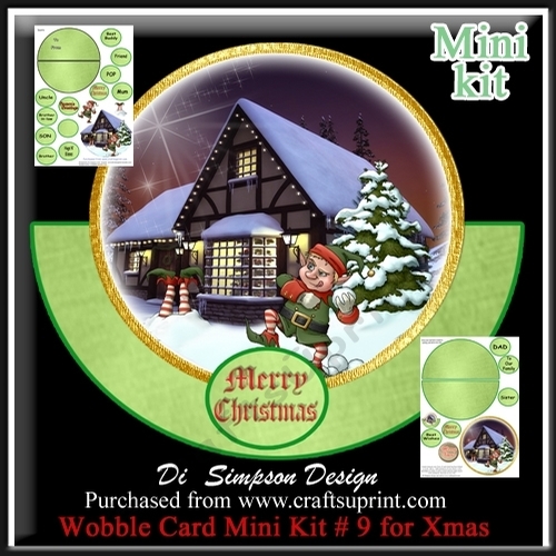 Wobble Card Mini Kit # 9- Xmas Scene