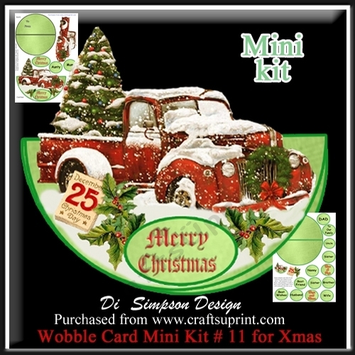 Wobble Card Mini Kit # 11- Xmas Scene