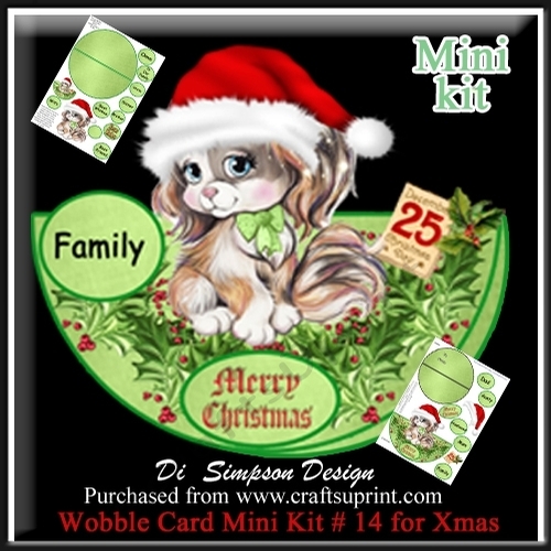 Wobble Card Mini Kit # 14 - Xmas Puppy
