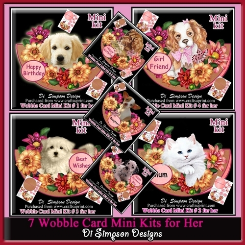Bumper kit - 7 Wobble Card Mini Kits for Her # 1