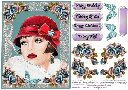 Retro Lady For lots of occasions # 12