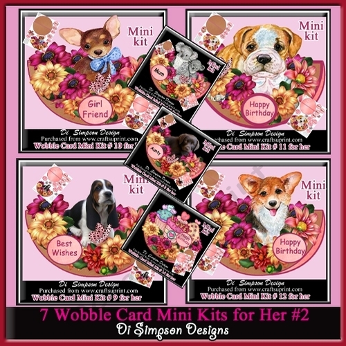 Bumper kit - 7 Wobble Card Mini Kits for Her # 2