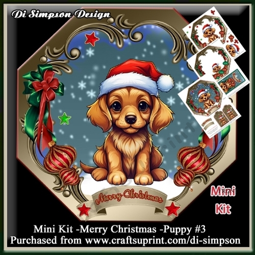 Mini Kit -Merry Christmas -Puppy #3