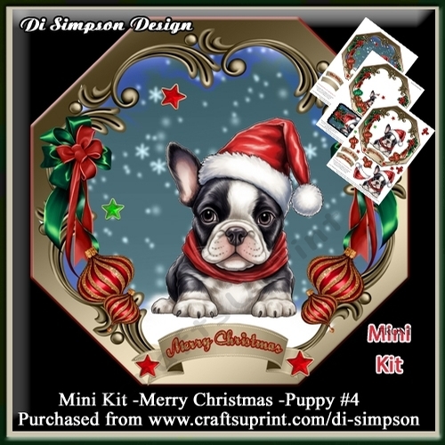 Mini Kit -Merry Christmas -Puppy #4