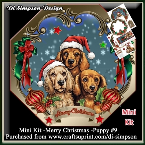 Mini Kit -Merry Christmas -Puppies # 9