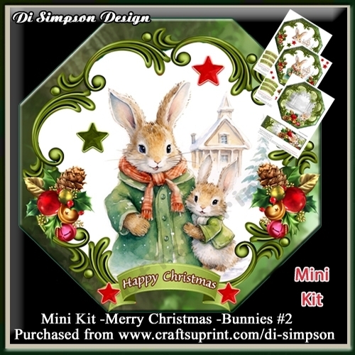 Mini Kit -Happy Christmas -Bunnies # 2