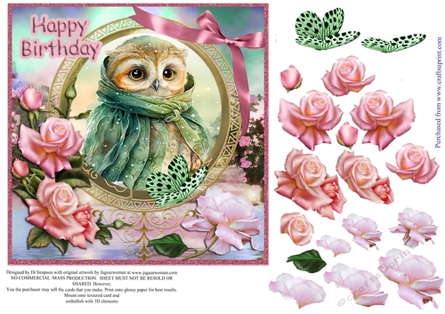 Happy Birthday - Pretty Owl #2