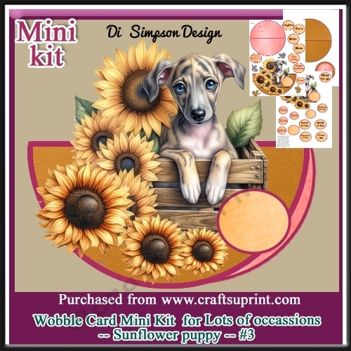 cup1378083_986 - Wobble Card Mini Kit for lots of occasions-Sunflower Puppy #3