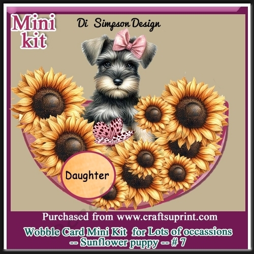 cup1384713_986 - Wobble Card Mini Kit for lots of occasions-Sunflower Puppy #7