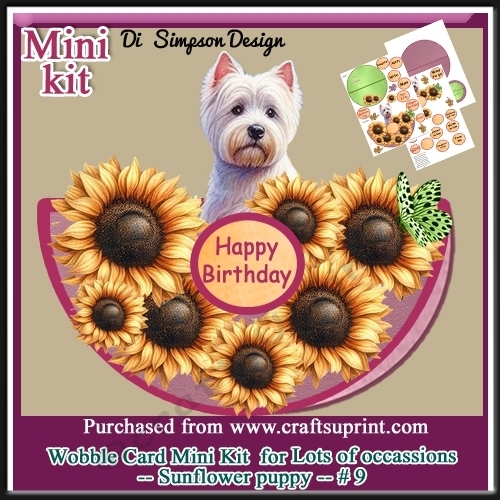 cup1384940_986 - Wobble Card Mini Kit for lots of occasions-Sunflower Puppy #9