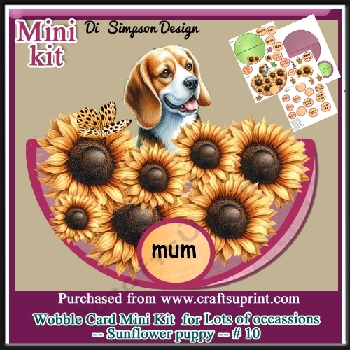 cup1384984_986 - Wobble Card Mini Kit for lots of occasions-Sunflower Puppy #10