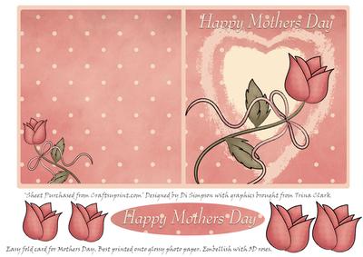 Happy Mothers Day Folded Card