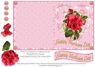 Happy Mothers Day Folded Card