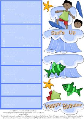 Stair Stepper - surfs Up Birthday Card for Boy - #6
