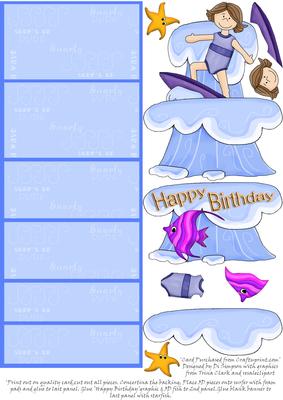 'surf's Up' Birthday Card for Girl-fun