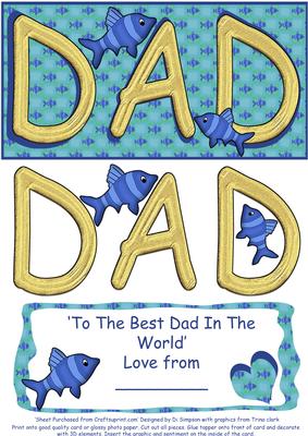 'dad 'card Topper
